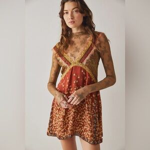 Free People East Willow Trapeze Slip Dress